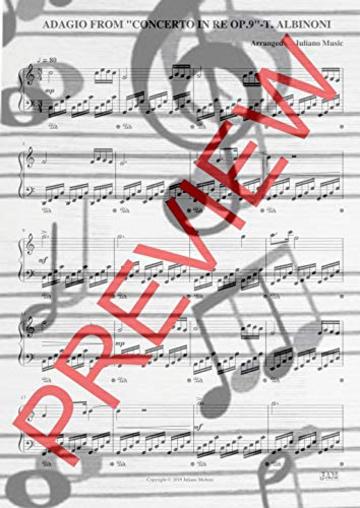 ADAGIO FROM "CONCERTO IN RE N.9" (EASY PIANO - C VERSION) - T. ALBINONI